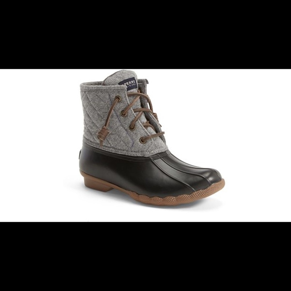 Sperry Saltwater Wool Duck Boot Black/Grey